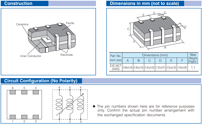 Application Circuit Diagram - Panasonic Electronic Components EXC-16CT Common Mode Noise Filters